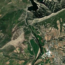 Oliana High Resolution Satellite Map