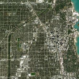 Evanston High Resolution Satellite Map