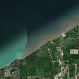 Aerial view of Lake Erie Bluffs