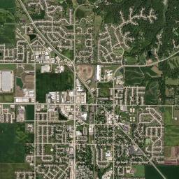 North Liberty High Resolution Satellite Map