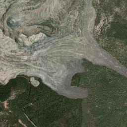 Aerial view of Glass Mountain