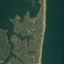 Monmouth Beach High Resolution Satellite Map
