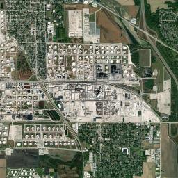 Roxana High Resolution Satellite Map