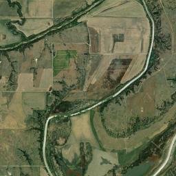 Aerial view of Smoky Hill River (amber)