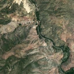 Aerial view of Rock Candy Mountain