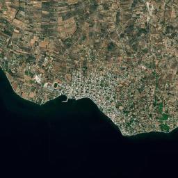 Amárynthos High Resolution Satellite Map