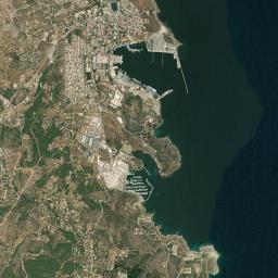 Lávrio High Resolution Satellite Map