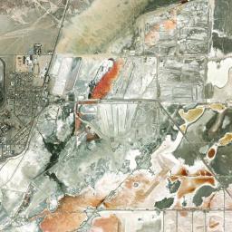 Aerial view of Searles Lake Pink Halite