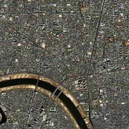 Adachi Ku High Resolution Satellite Map