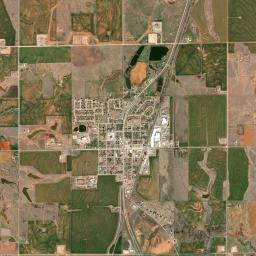 Okarche High Resolution Satellite Map