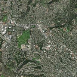 Mission Canyon High Resolution Satellite Map