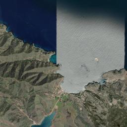 Aerial view of Howlands Landing (Catalina Island)