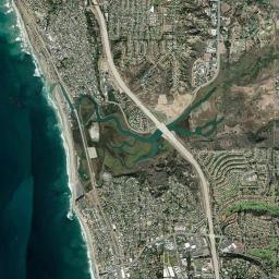 Solana Beach High Resolution Satellite Map