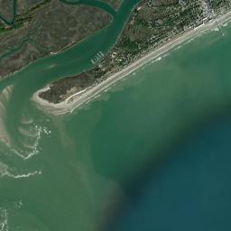 Folly Beach High Resolution Satellite Map