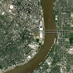 New Orleans, Louisiana map(satellite map)