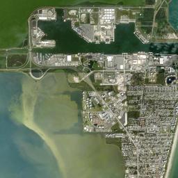 Cape Canaveral High Resolution Satellite Map