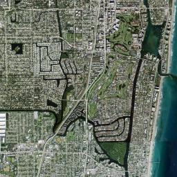 Deerfield Beach High Resolution Satellite Map