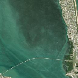 South Padre Island High Resolution Satellite Map