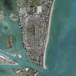Miami Beach High Resolution Satellite Map