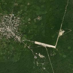 Mayan Pyramids, Yucatan, Mexico Satellite Map