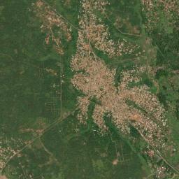 Akoupé High Resolution Satellite Map