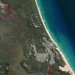 Rainbow Beach High Resolution Satellite Map