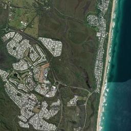 Peregian Beach High Resolution Satellite Map
