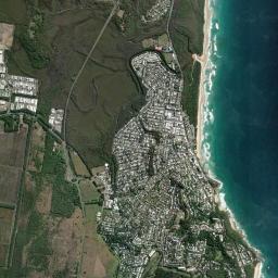 Coolum Beach High Resolution Satellite Map