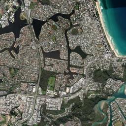Burleigh Waters High Resolution Satellite Map