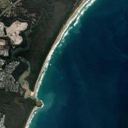 Moonee Beach High Resolution Satellite Map