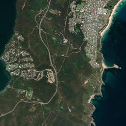 Caves Beach High Resolution Satellite Map