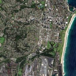 Wollongong city centre High Resolution Satellite Map