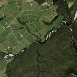 Aerial view of Aorere River Gold Fossicking Area