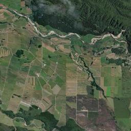 Aerial view of Nelson Creek Gold Fossicking Area