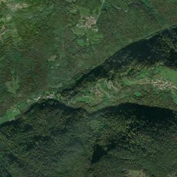 Mappa catastale e vista satellitare Stregna (I974)