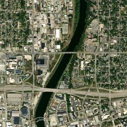 East Village, Des Moines, IA, USA Satellite Map