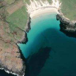 Satellite view of Vatersay South Beach