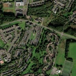 Stroud Road, East Kilbride, Glasgow, South Lanarkshire High Resolution Satellite Map