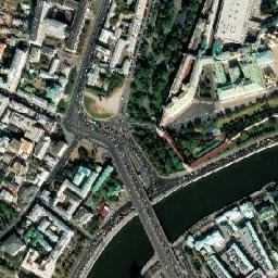 Moscow Kremlin High Resolution Satellite Map