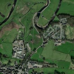 A684, Yorkshire Dales National Park, Hawes High Resolution Satellite Map