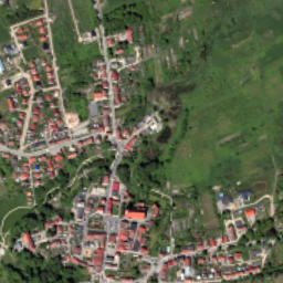 Jeziorany map(satellite map)