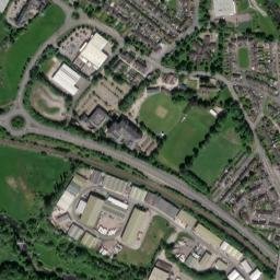 Airevalley Road, Bingley, West Yorkshire High Resolution Satellite Map