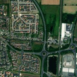 Sherburn in Elmet, North Yorkshire LS25, UK High Resolution Satellite Map