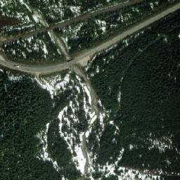 Trans-Canada Highway, Glacier National Park High Resolution Satellite Map