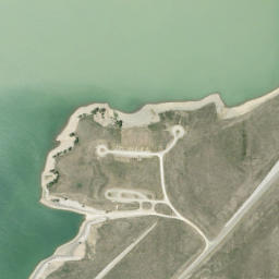 Satellite view of Oldman River Dam Reservoir Park