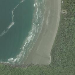 Satellite view of Vancouver Island Cox Bay