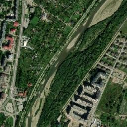 Tysmenyts’kyy Rayon map(satellite map)