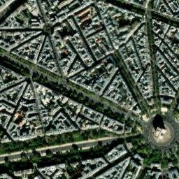 Triumphal Arch of Paris Satellite Map