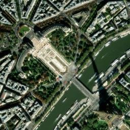 Eiffel Tower in Paris Satellite Map