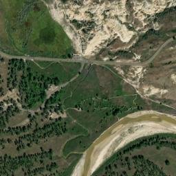 Juniper Campground Road, Theodore Roosevelt National Park, Gr High Resolution Satellite Map